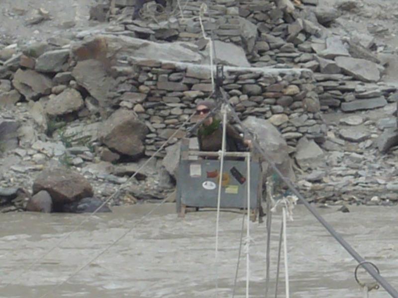 Except that the box gets stuck in the middle of the fast flowing Zanskar.